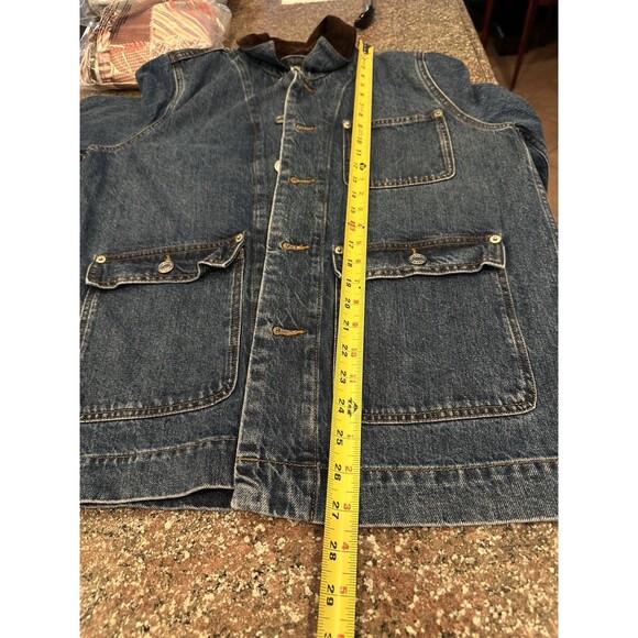 Everlane The Ranch Jacket in Denim  Size M EUC Cord collar button closure - Picture 8 of 11